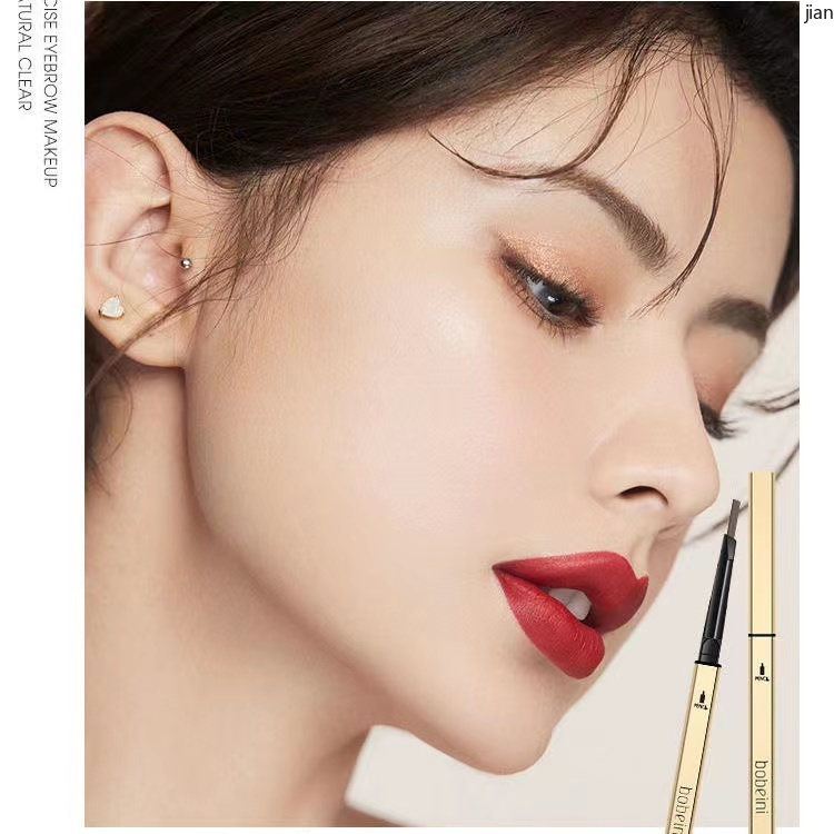 Bút Chì Kẻ Lông Mày Hai Đầu Tam Giác Siêu Mịn Kháng Nước Chống Mồ Hôi Lâu Trôi Không Lem Nhòe