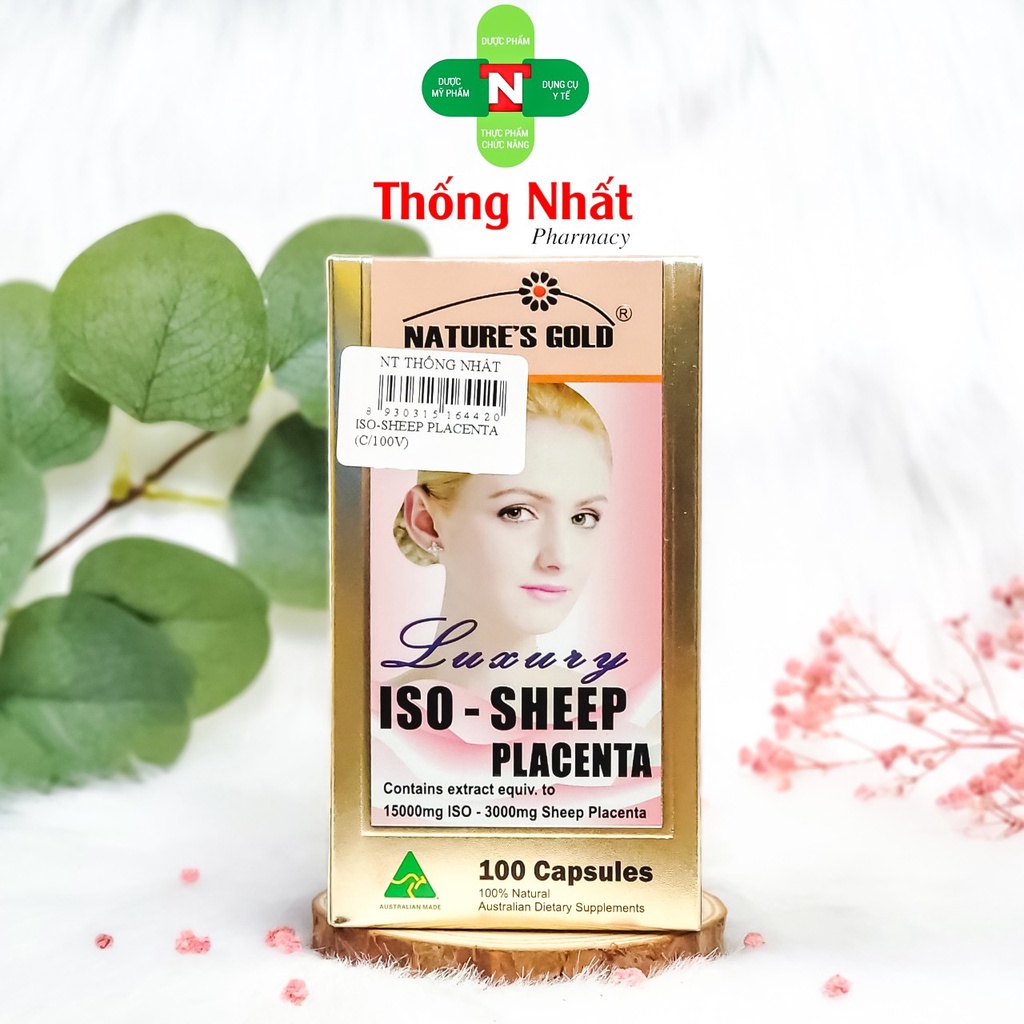 Viên uống cân bằng nội tiết tố nữ và đẹp da Nature’s Gold Iso Sheep Placenta hộp 100 viên