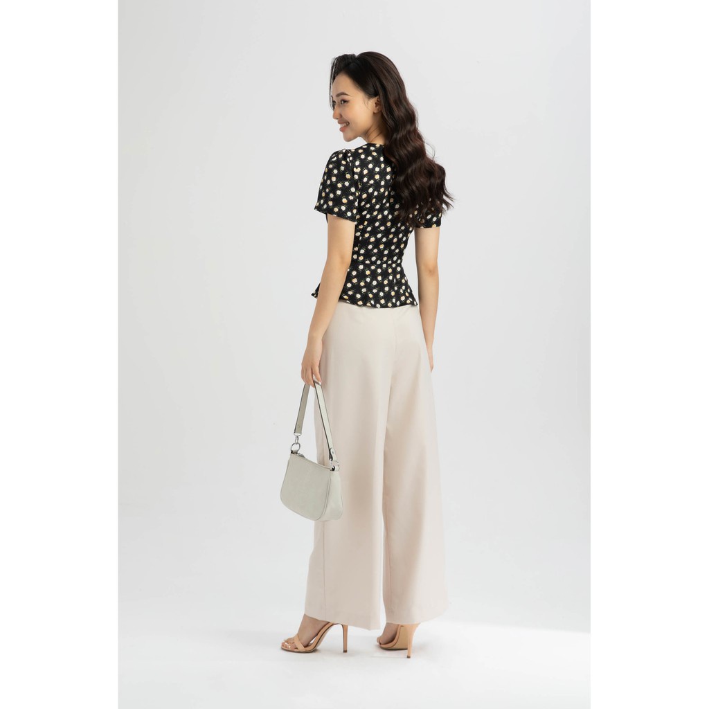 Áo hoa cổ V nữ IVY moda MS 16M6406