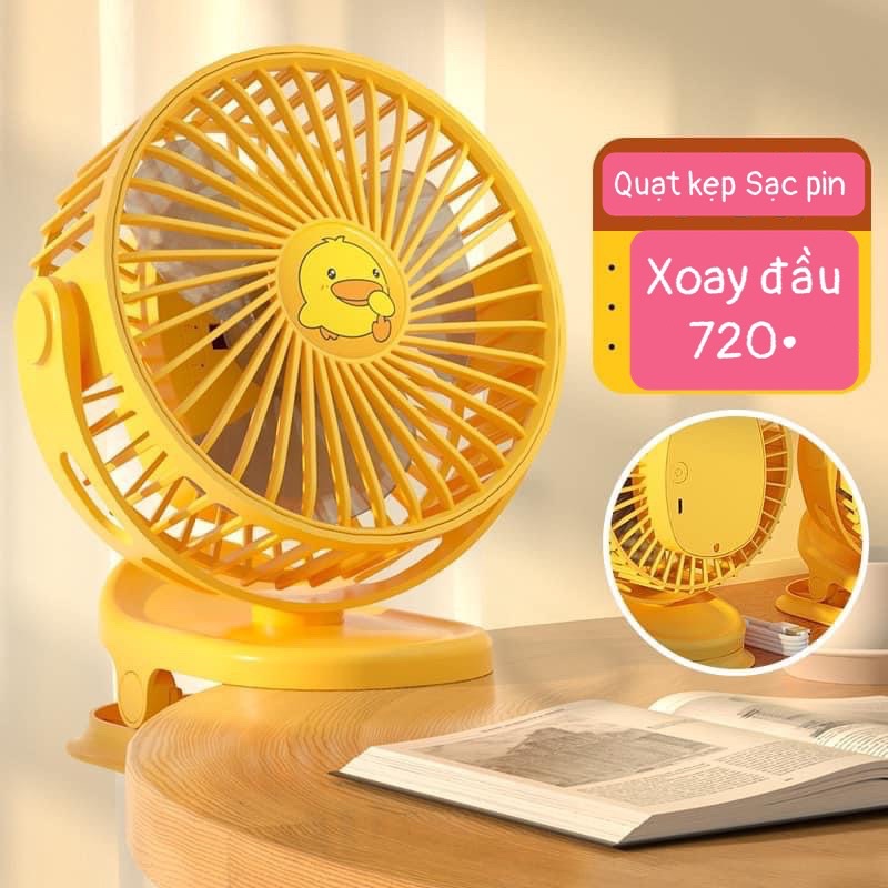 Quạt Mini Quạt kẹp bàn Tích Điện Pin 20000 mAh