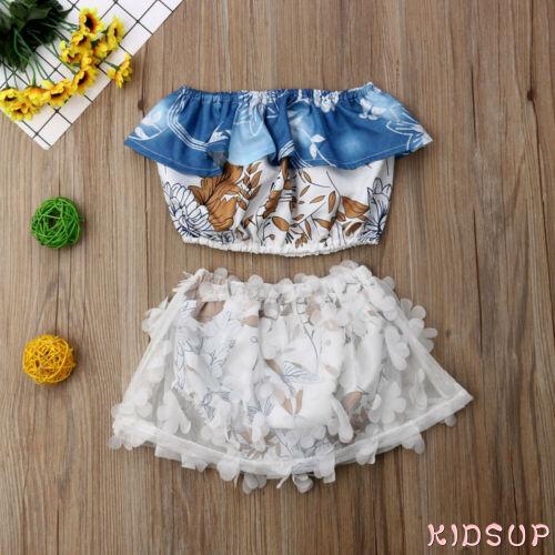 Set Áo Croptop + Chân Váy Tuyn Cho Bé Gái Sơ Sinh