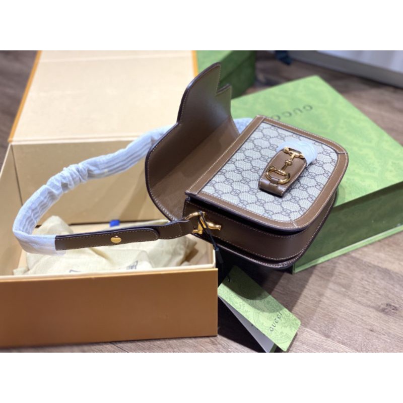 Túi chéo nữ G.C Horsebit sz21cm hàng super vip lót da lộn tag vàng đồng fullbox hãng