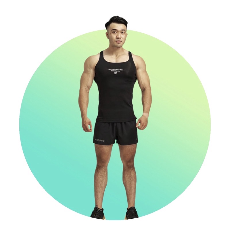 Áo gym thể thao ba lỗ GOS I Want + Tặng quần trong nam