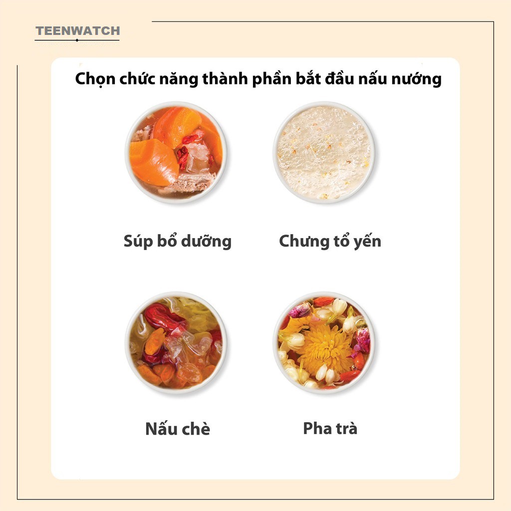 (erale) Ấm Đun Siêu Tốc Thủy Tinh Đa Năng Chigo 1.8 Lít | Bình Nước Trà Hầm Canh Nấu Hâm Sữa Thức Ăn Siêu Giữ Nhiệt