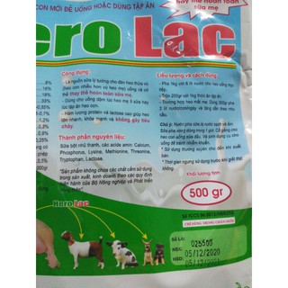 Hero Lac gói 500 gram sữa bột cho heo con (best seller)