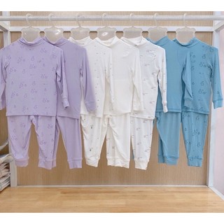 [RẺ VÔ ĐỊCH] Bộ dài tay cổ lọ sợi tre trẻ em họa tiết Nature Wear