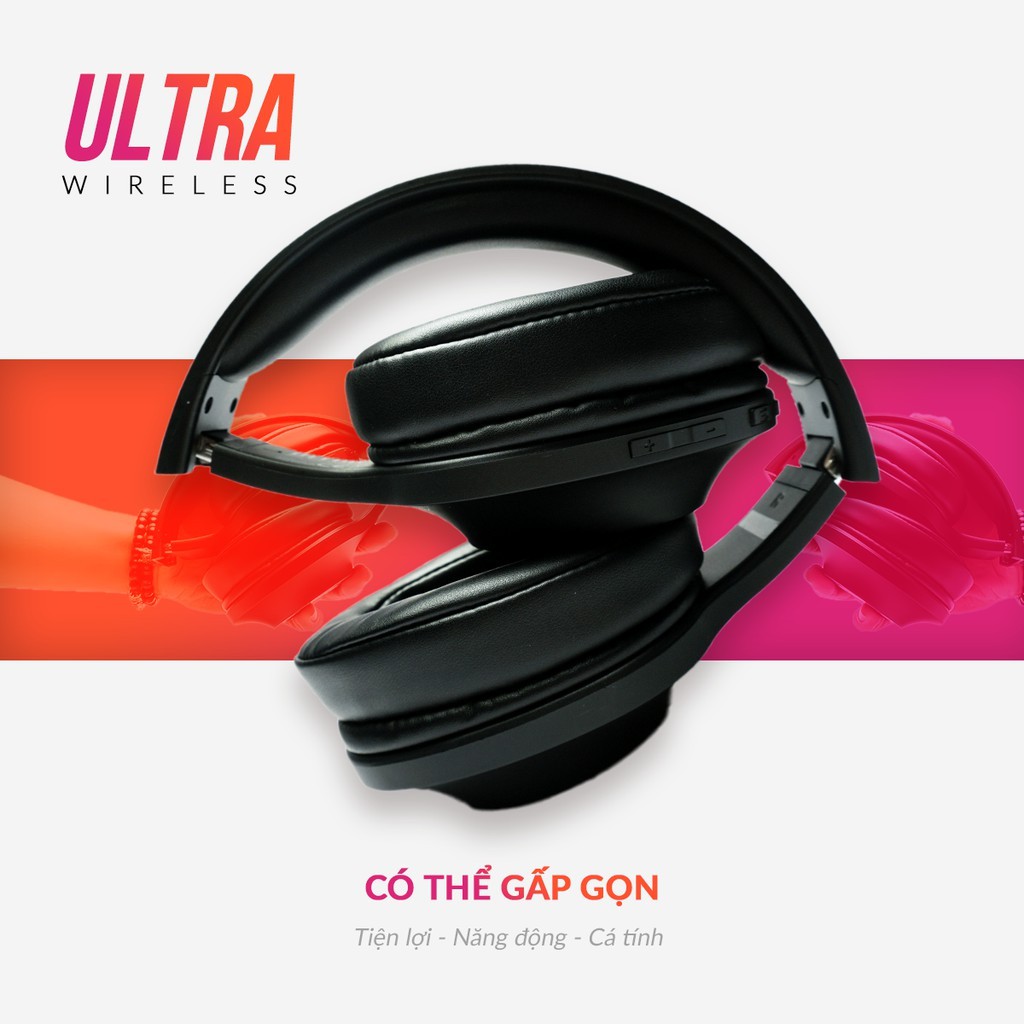 Tai Nghe Bluetooth Headphone Soul Ultra Wireless Âm Bass Điện Tử, BT 5.0, Nghe Đến 36H - Chính Hãng BH 12 Tháng Dizigear