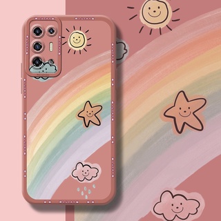 Ốp điện thoại viền vuông chống sốc màu cầu vồng cho tecno pova 2 pova2