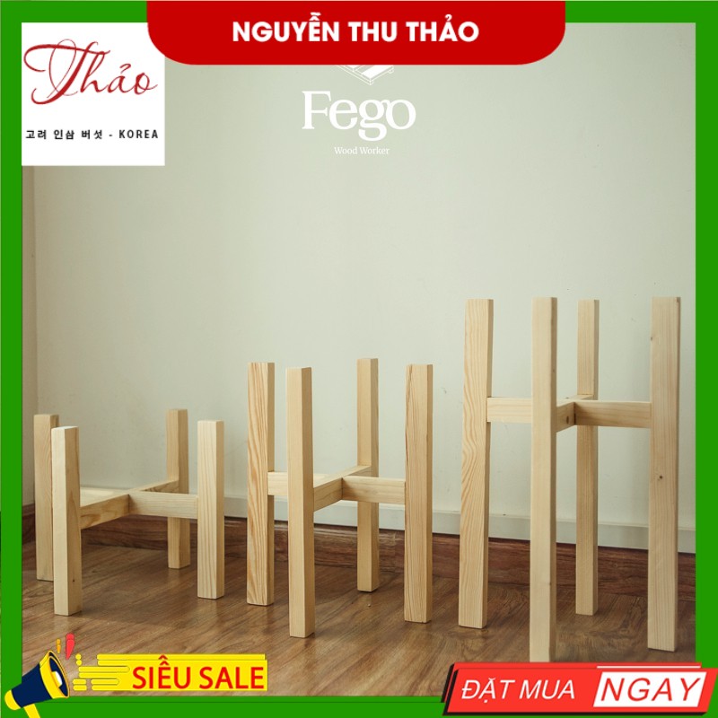 Đôn gỗ đựng cây cảnh nhiều kích thước FEGO0019/ Trang trí nhà cửa