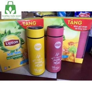 Bình giữ nhiệt quà tặng từ trà lipton màu vàng