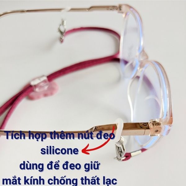 Dây đeo chống thất lạc mắt kính, khẩu trang chất liệu vải nhung
