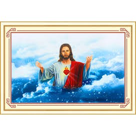 Tranh Thêu Chữ Thập 5d Chúa Jesus Ban Ơn < 53476 > Chưa Thêu