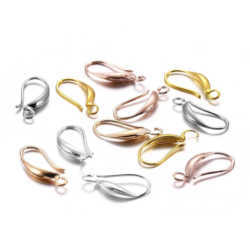 Set 12 Móc Làm Bông Tai DIY 4 Màu Kích Thước 17 * 8mm|Dụng Cụ Làm Trang Sức Mạ Vàng
