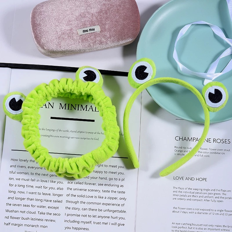 Băng Đô Cài Tóc Hình Chú Ếch Dễ Thương Phong Cách Hàn Quốc