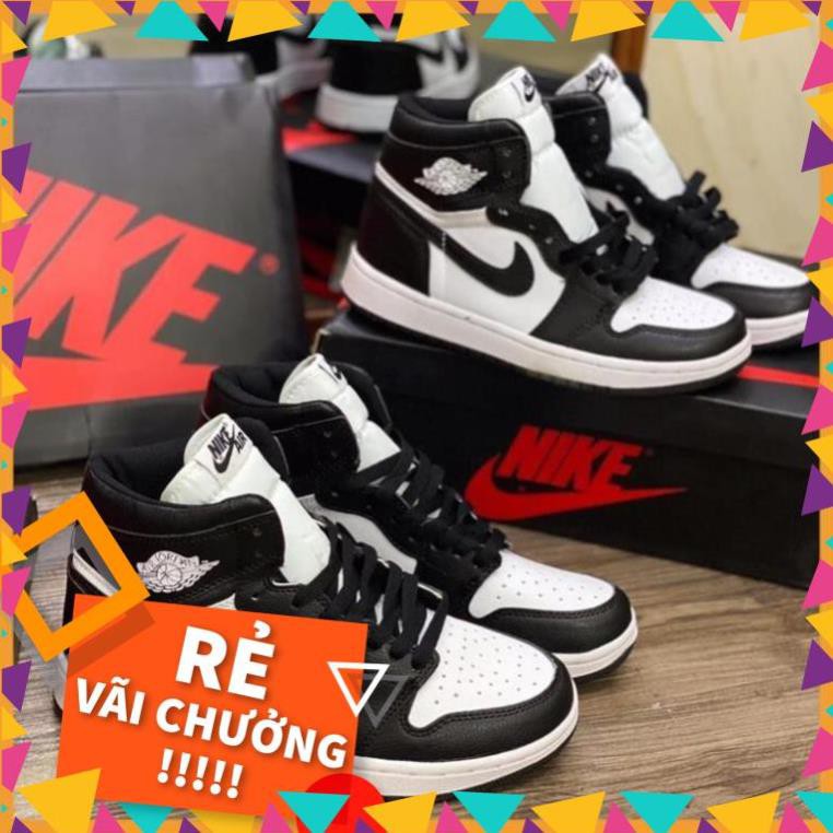 ❤️JordanPanda❤️[ FREESHIP –BẢO HÀNH 12 THÁNG] GIÀY SNEAKER NAM NỮ JORDAN CAO CỔ ĐEN TRẮNG HOT TREND