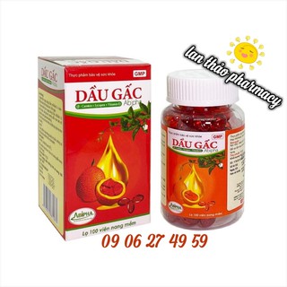 Dầu Gấc Abipha Lọ 100 Viên Hỗ Trợ Đẹp Da Sáng Mắt