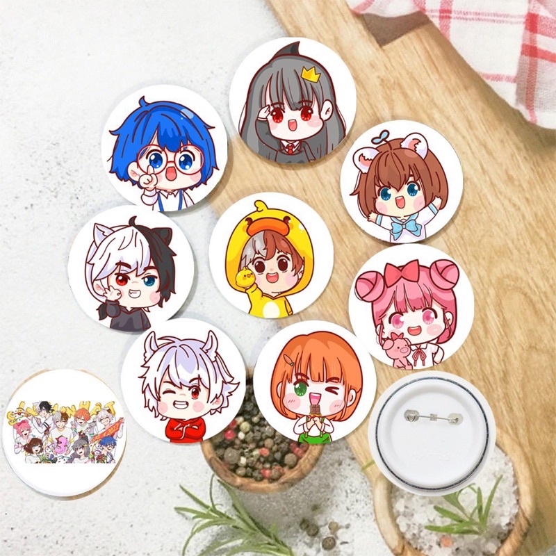 bộ 8 huy hiệu hero team 5,8cm