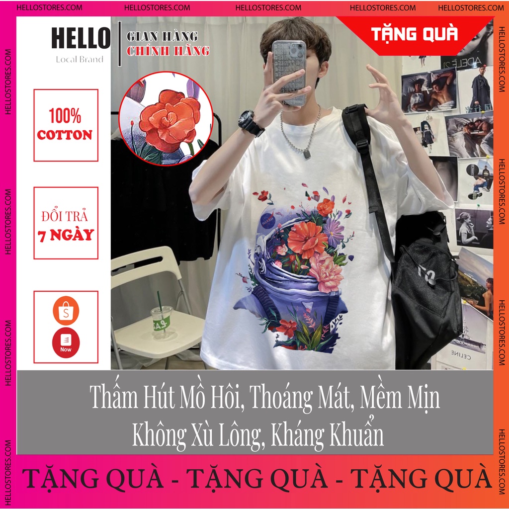 Áo phông tay lỡ form rộng Nam Nữ, áo thun Unisex in hình Hello Nasa_Ap51 | BigBuy360 - bigbuy360.vn