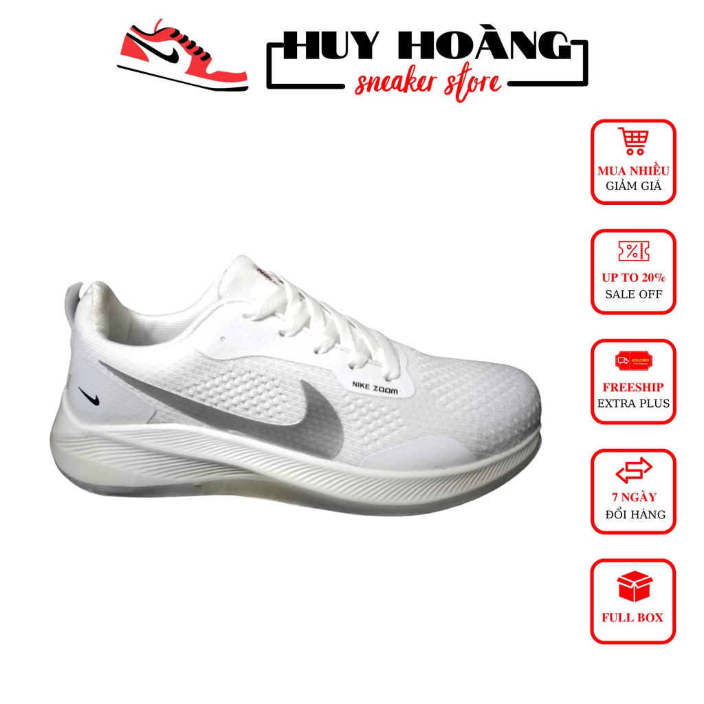 Giày Thể Thao Sneaker Nam 𝐍𝐈𝐊𝐄 𝐙𝐎𝐎𝐌 Siêu Nhẹ - Giày 𝐍𝐈𝐊𝐄 𝐙𝐎𝐎𝐌 Thời Trang Màu Trắng Cao Cấp Siêu Đẹp