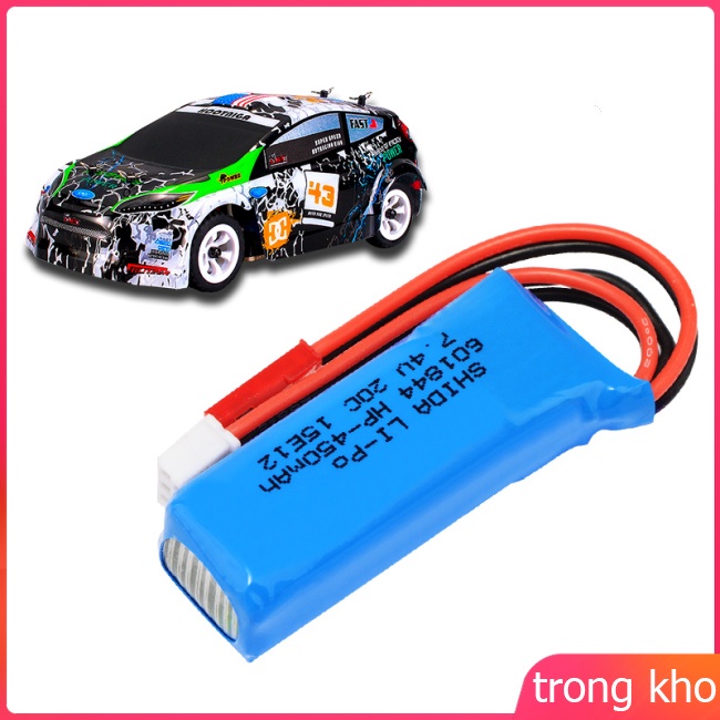 Pin Lipo 7.4v 450mah 20c Lipo Cho Xe Điều Khiển Wltoys K969 K989 K999 P929 P939