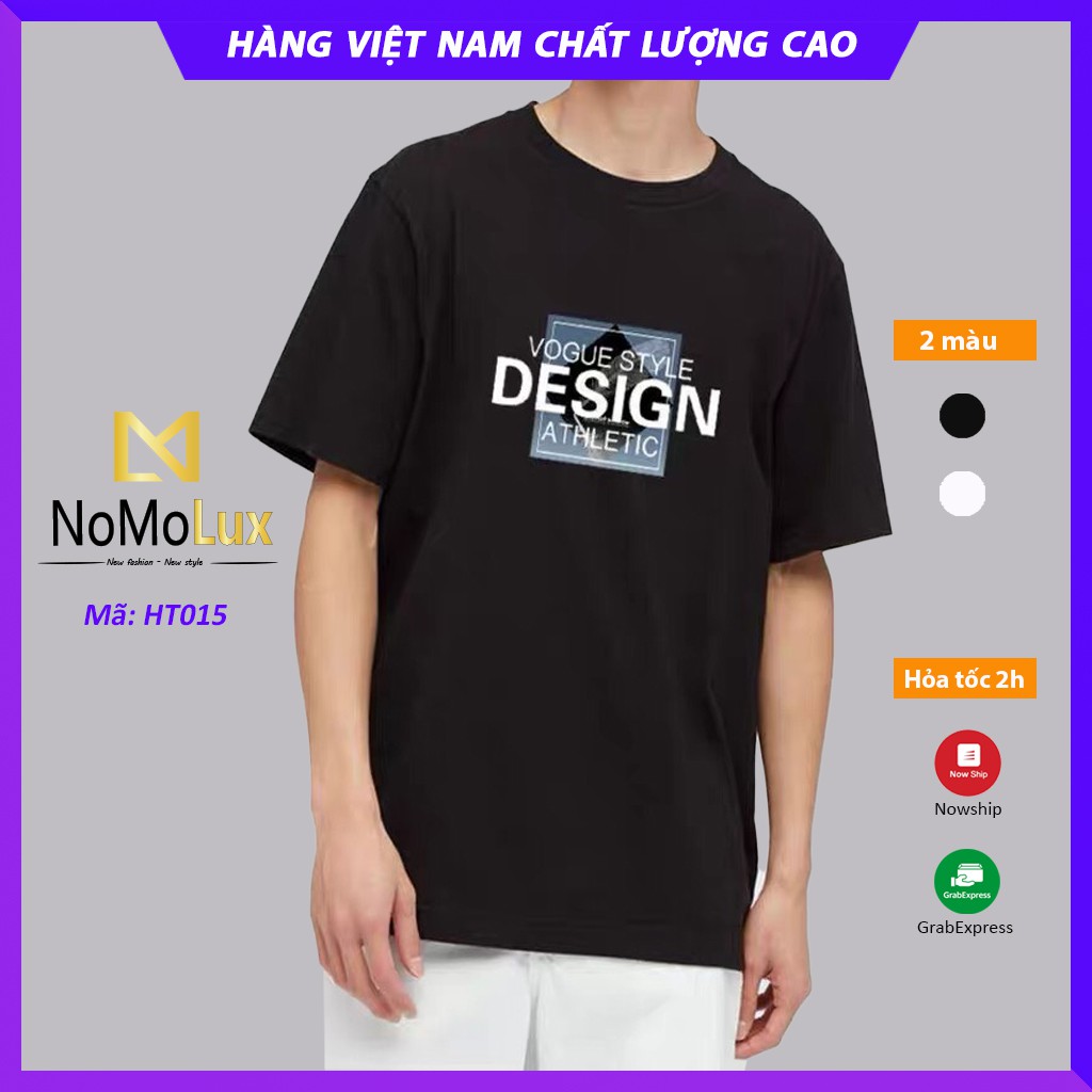 Áo thun nam tay lỡ hè thu 💢 Freeship 💢 Áo phông nam cổ tròn NoMoLux mã HT015 chất thun co dãn 4 chiều mềm mại