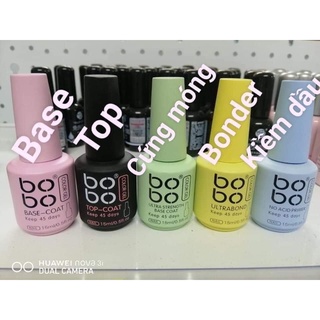 Base top Bobo chính hãng - gel liên kết, top phủ bóng, top lì Bobo