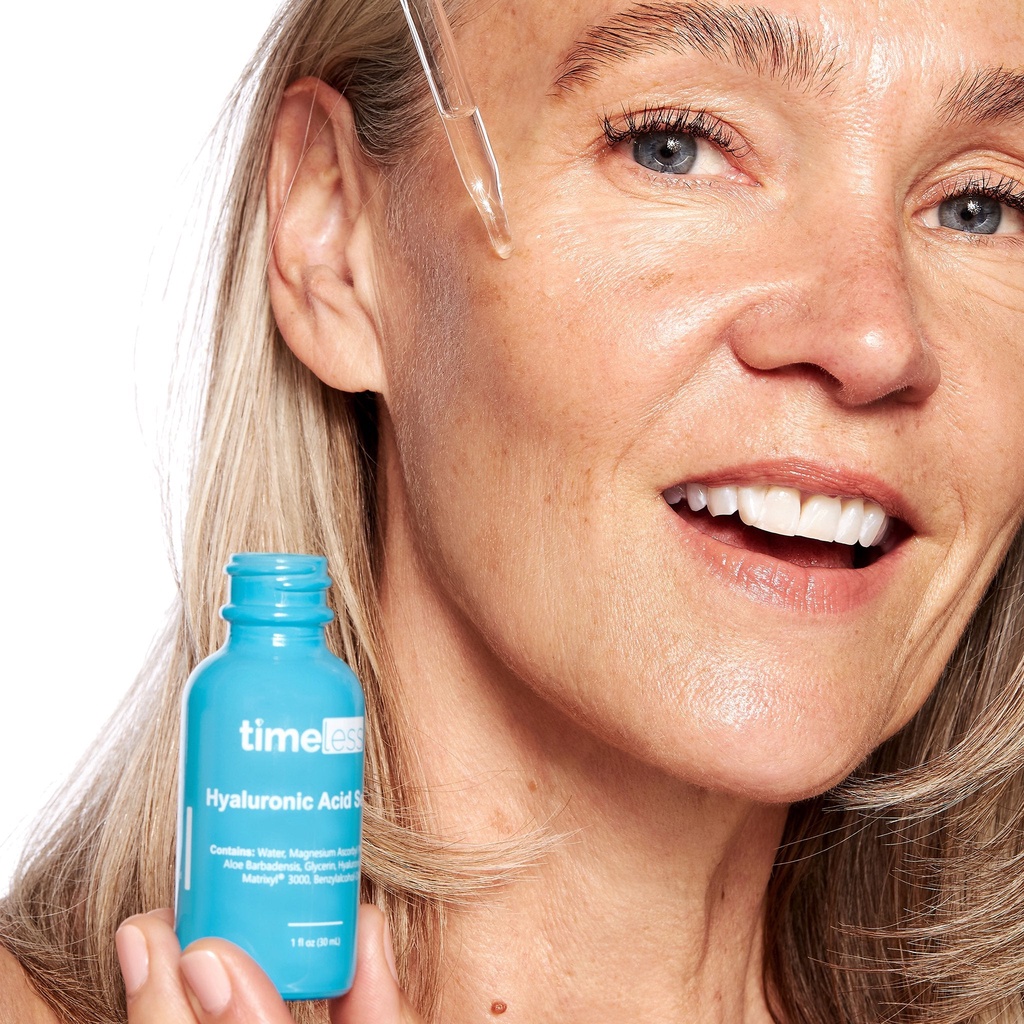 Timeless Serum Hyaluronic Acid + Vitamin C Tinh chất dưỡng cấp ẩm, làm sáng da USA 30ml