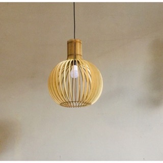 Đèn gỗ lục bình kèm dây đui đế ốp trần trang trí quán cafe,trà sữa