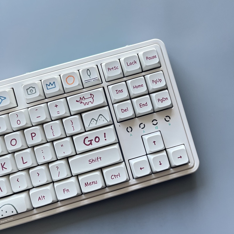 Graffiti Keycap XDA Cấu hình PBT Dye Phụ Bàn phím cơ Keycap 127 Phím