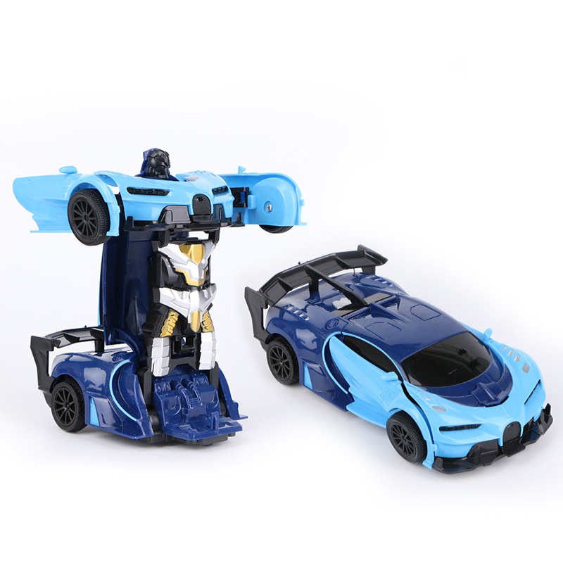 Xe oto điều khiển từ xa biến hình thành robot có sạc pin, có tặng kèm 3 pin AA Thương Hiệu DekhiShop