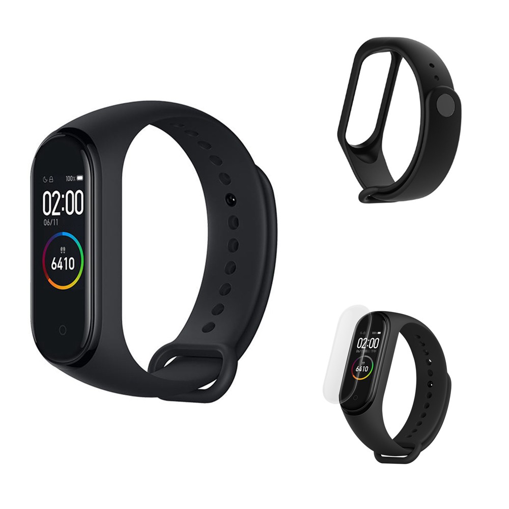 Dây đeo thay thế vòng đeo tay Xiaomi Mi Band 3, Xiaomi Mi Band 4 Chất liệu Silicone