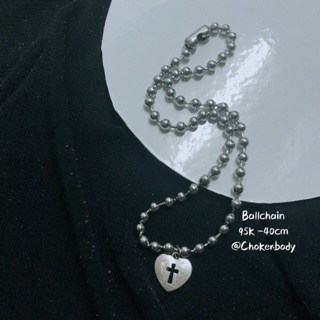 Ball chain 5ly Heart cross - dây bi [ 40-45cm ] - ảnh cuối có hình minh hoạ sốn đo vòng cổ