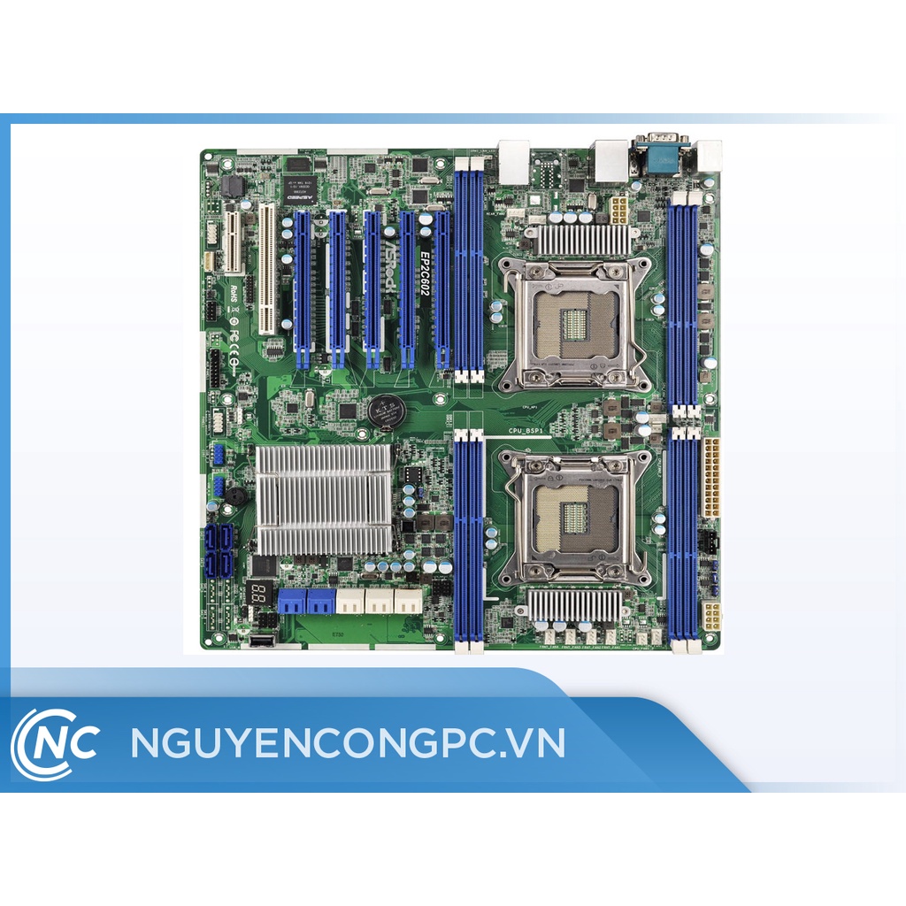 PC server Net hoặc chạy Pi Node (Pi Network) Main Asrock EP2C602 CPU 2670V2x2, 112GB ram server(16gbx7 buss 1600)
