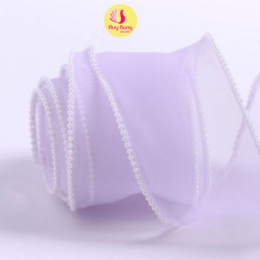 Ruy băng voan viền trai cao cấp size 6cm RB2221