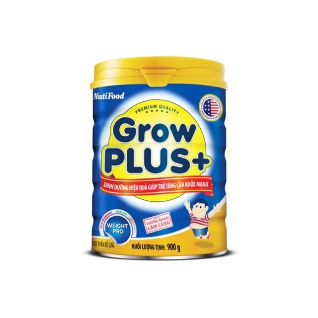 Sữa grow plus+ Xanh lon 900gam date 2023