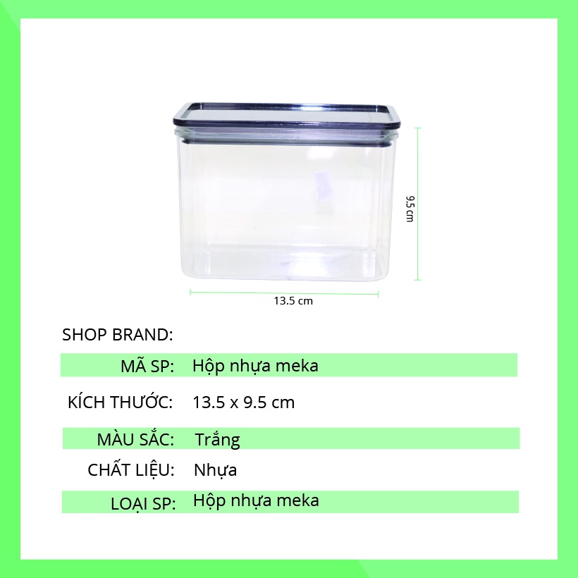 Giá sỉ tại xưởng Hộp nhựa meka trong nút gài silicon giữ mùi kín đựng cafe cà phê bột hạt nguyên liệu pha chế nấu nướng