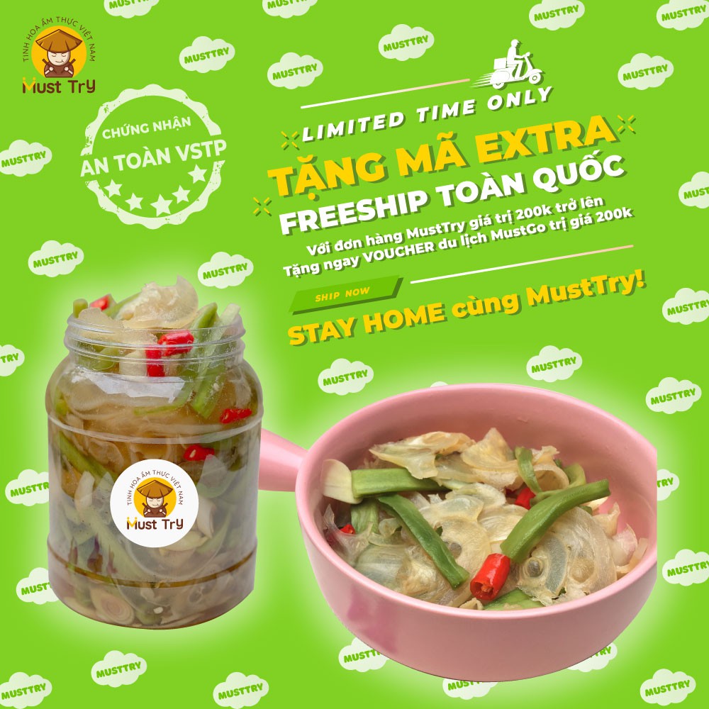 Gân Bò Ngâm Rau Tiến Vua 1kg/hũ - Must TrY Tinh Hoa Ẩm Thực Xứ Nghệ