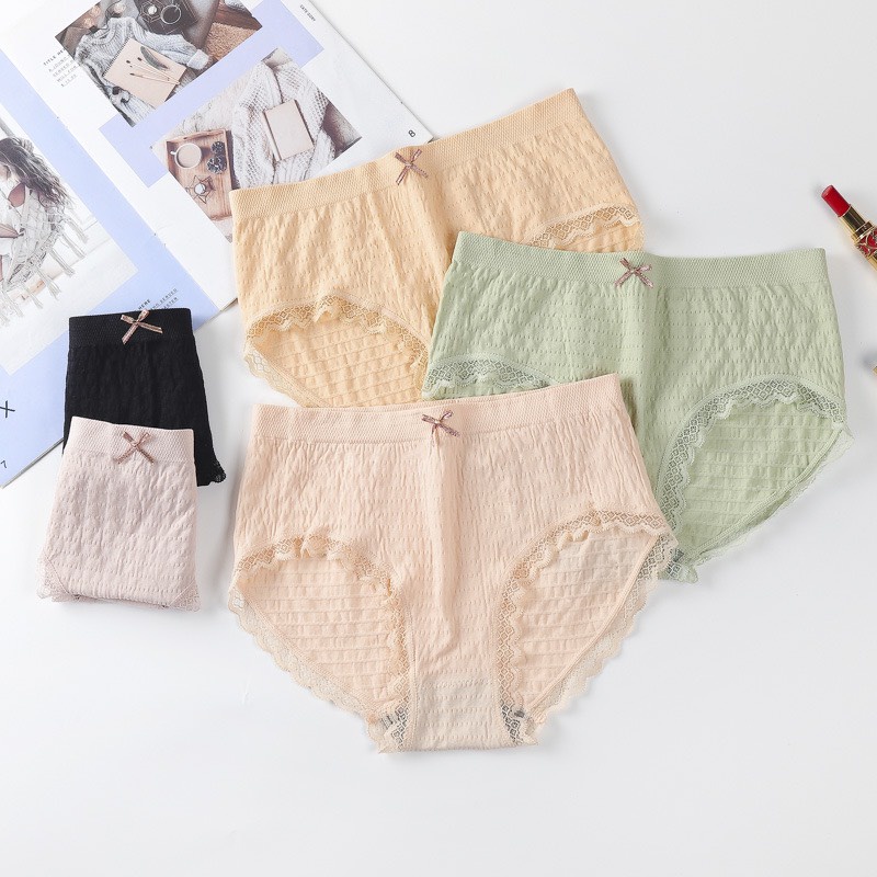 [Set 10] Quần lót nữ cotton kháng khuẩn thông hơi thoáng khí cao cấp viền ren co giãn 4 chiều LOẠI 1 MELY FASHION QL07
