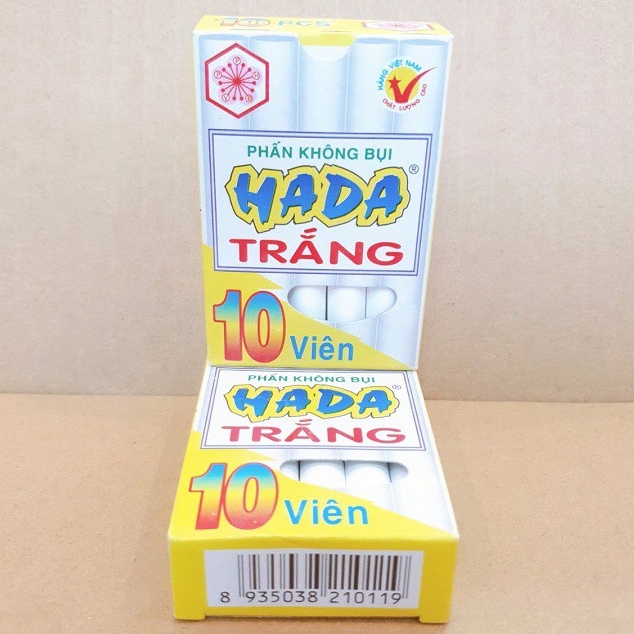 Hộp 10 viên phấn trắng không bụi