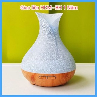 Máy xông tinh dầu tulip - vân rạn 550ml