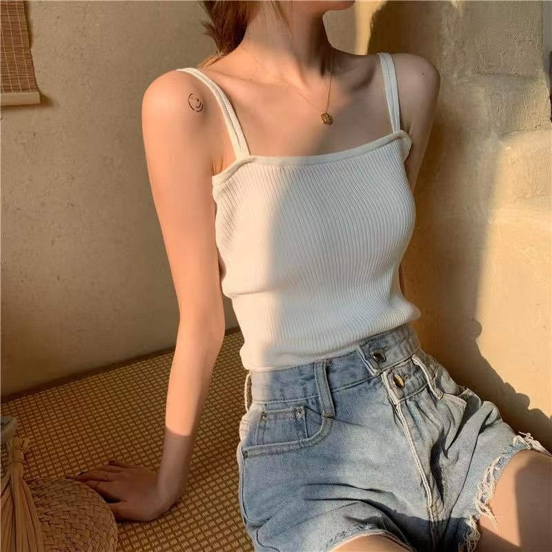 Áo Dệt Kim Không Tay Hở Lưng Thời Trang Mùa Hè Dành Cho Nữ