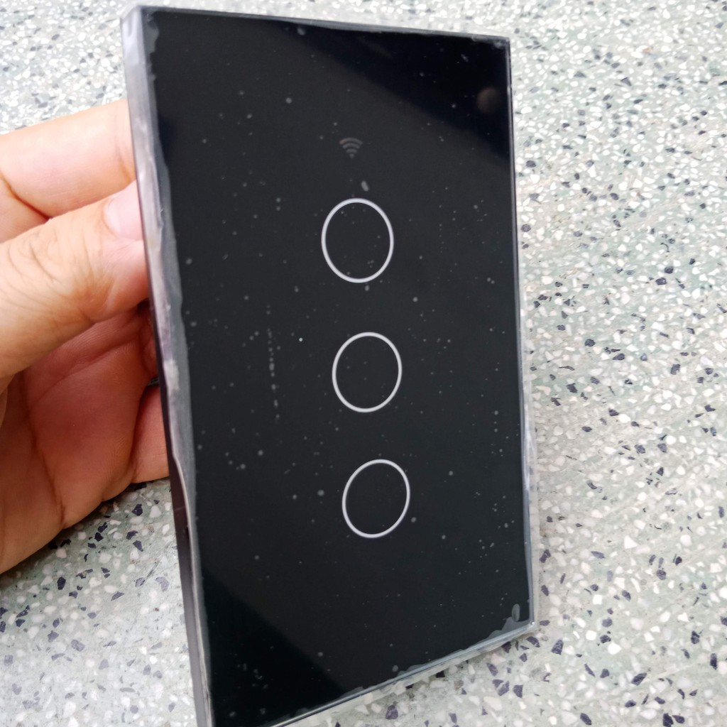 Công Tắc Cảm Ứng 3 Nút Cao Cấp điều khiển từ xa qua Wifi + RF 433Mhz dùng app Tuya