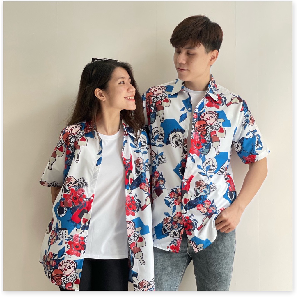 ÁO SƠ MI HOẠ TIẾT HOA MÀU CỰC ĐẸP , HOT 2021 KME FASHION