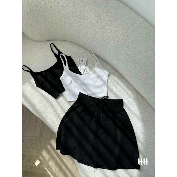 CHÂN VÁY COTTON DÁNG A THỂ THAO MS10627