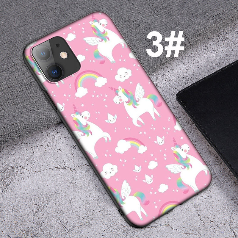 iPhone XR X Xs Max 7 8 6s 6 Plus 7+ 8+ 5 5s SE 2020 Casing Soft Case 52LU flower Unicorn mobile phone case