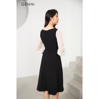 [Mã FAMALLT5 giảm 15% đơn 150k] Đầm nơ eo GV011 - Genni