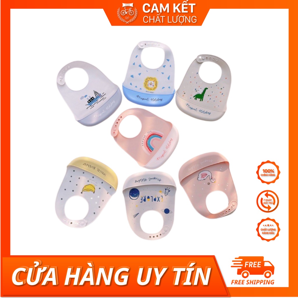 (Chính Hãng Nhập Khẩu ) Yến ăm dặm Silicon có máng không bám bẩn cao cấp siêu mềm cho bé.