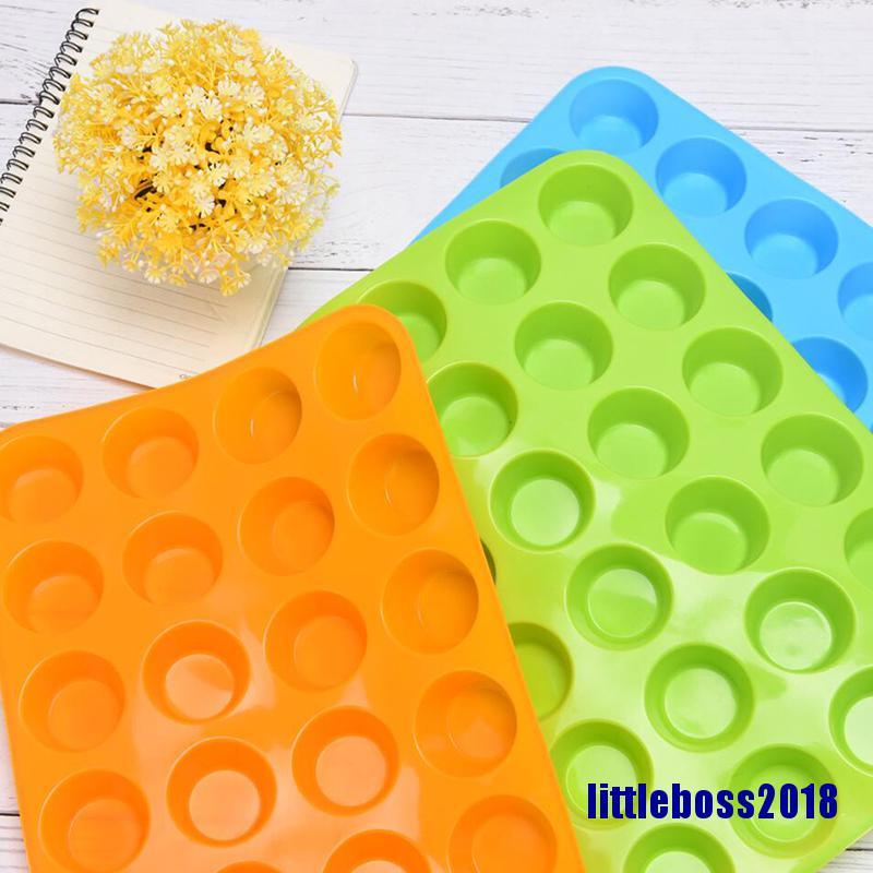 Khuôn Silicone Làm Bánh Cupcake / Muffin Mini 24 Ngăn 2018