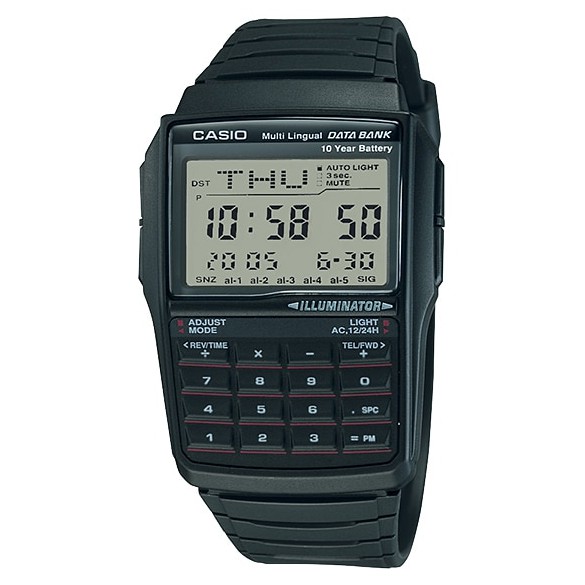 Đồng hồ nam dây nhựa chính hãng CASIO DATA BANK DBC-32-1ADF