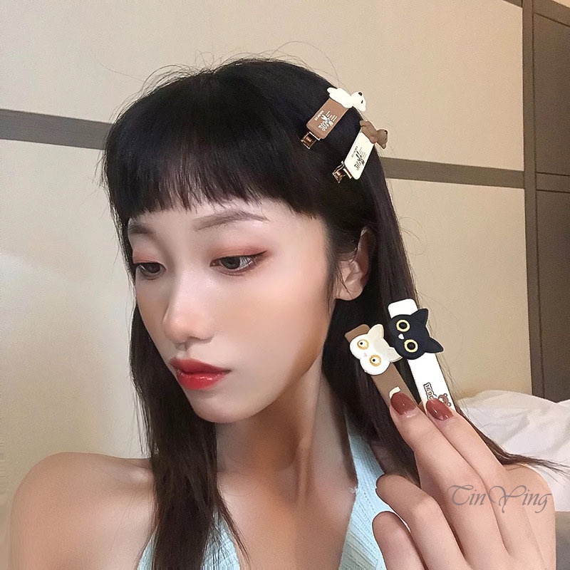GETNOIVAS Kẹp Tóc Hình Động Vật Hoạt Hình 3D Dễ Thương Cho Nữ